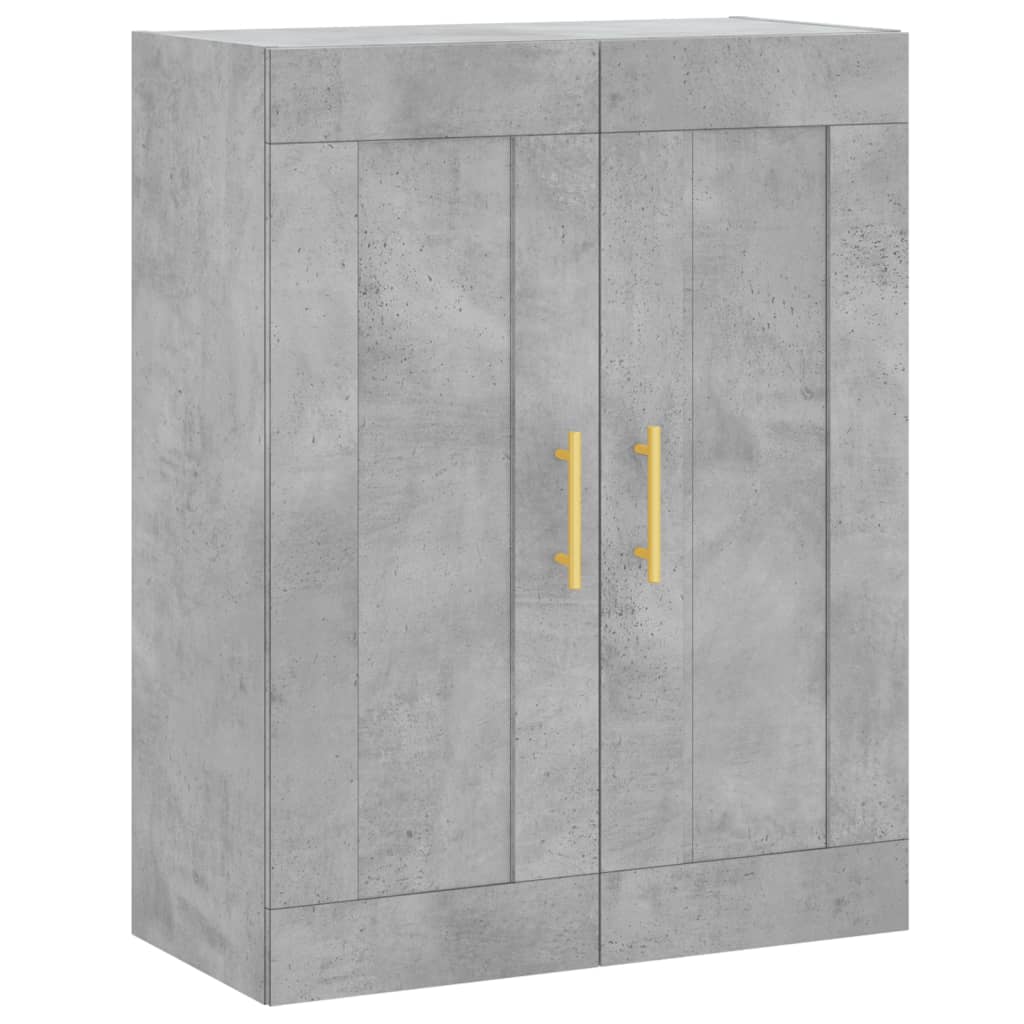 Wandschränke 2 Stk. Betongrau Holzwerkstoff