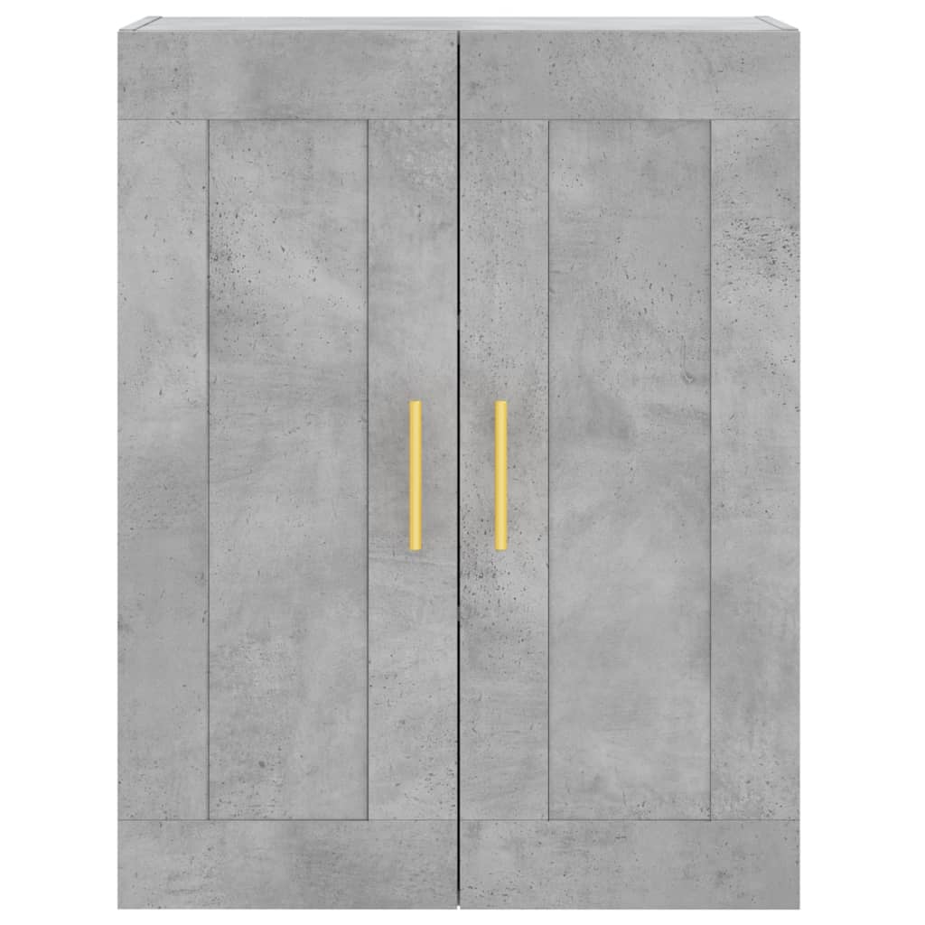 Wandschränke 2 Stk. Betongrau Holzwerkstoff