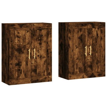Wandschränke 2 Stk. Räuchereiche Holzwerkstoff