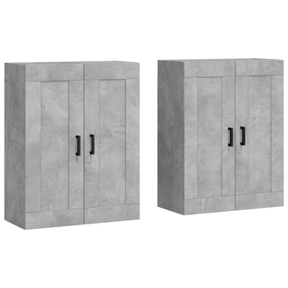 Wandschränke 2 Stk. Betongrau Holzwerkstoff