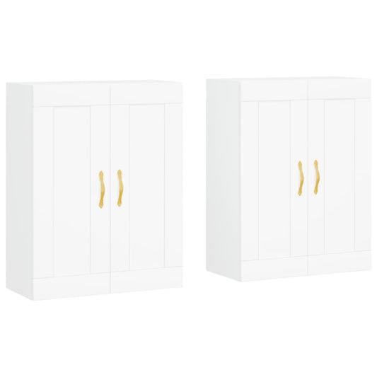 Wandschränke 2 Stk. Weiß Holzwerkstoff