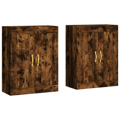 Wandschränke 2 Stk. Räuchereiche Holzwerkstoff