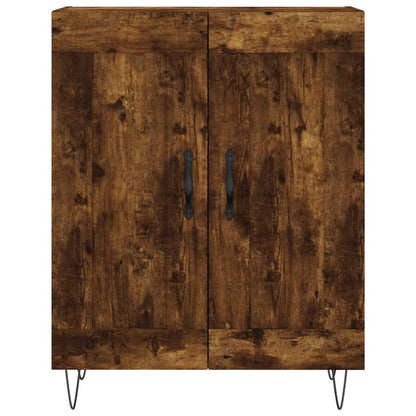 Highboard Räuchereiche 69,5x34x180 cm Holzwerkstoff