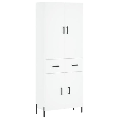 Highboard Weiß 69,5x34x180 cm Holzwerkstoff
