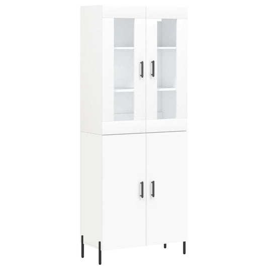 Highboard Weiß 69,5x34x180 cm Holzwerkstoff