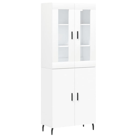 Highboard Weiß 69,5x34x180 cm Holzwerkstoff