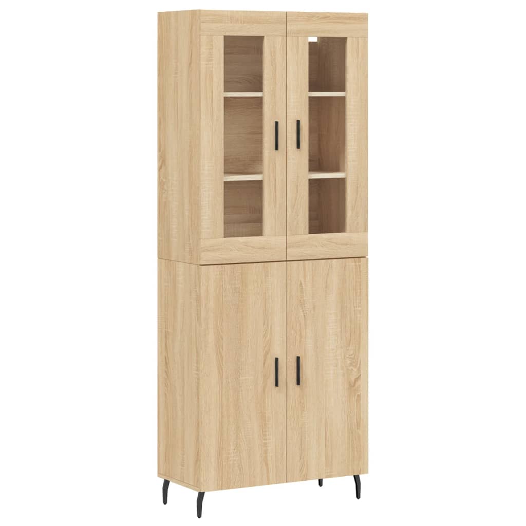 Highboard Sonoma-Eiche 69,5x34x180 cm Holzwerkstoff