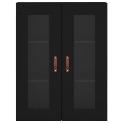 Highboard Schwarz 69,5x34x180 cm Holzwerkstoff