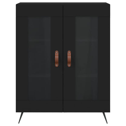 Highboard Schwarz 69,5x34x180 cm Holzwerkstoff