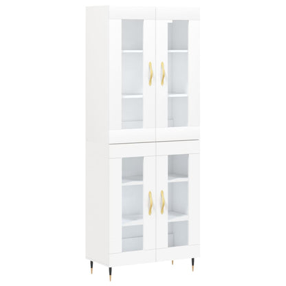 Highboard Weiß 69,5x34x180 cm Holzwerkstoff