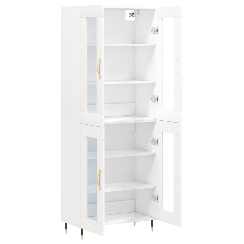 Highboard Weiß 69,5x34x180 cm Holzwerkstoff