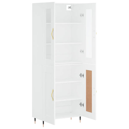 Highboard Weiß 69,5x34x180 cm Holzwerkstoff