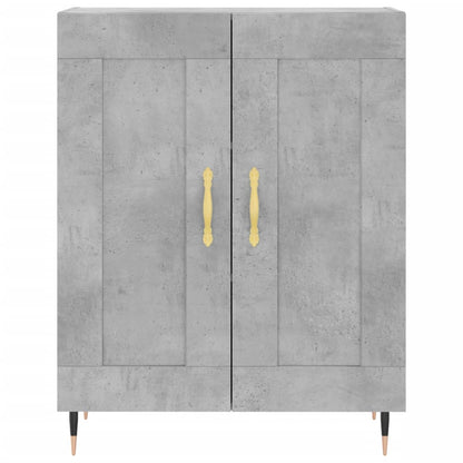 Highboard Betongrau 69,5x34x180 cm Holzwerkstoff
