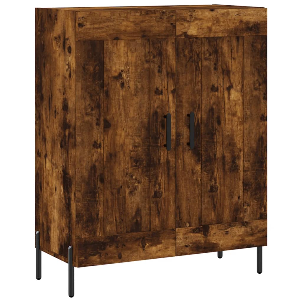 Highboard Räuchereiche 69,5x34x180 cm Holzwerkstoff
