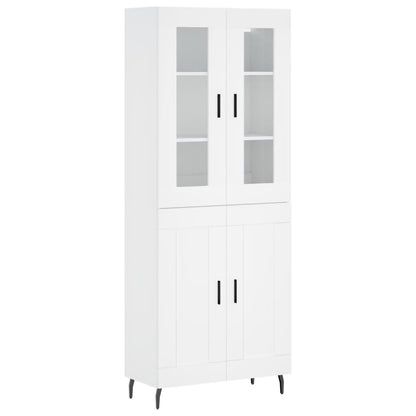 Highboard Weiß 69,5x34x180 cm Holzwerkstoff