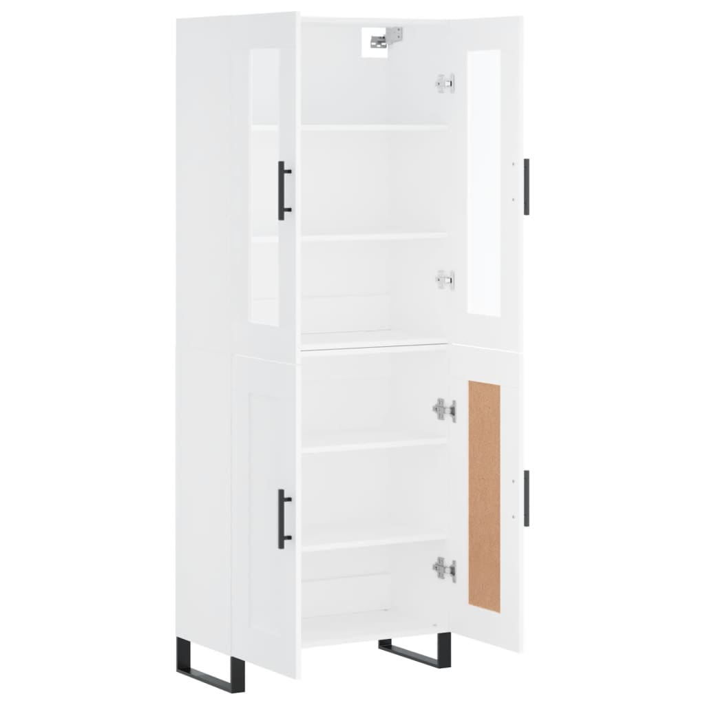 Highboard Weiß 69,5x34x180 cm Holzwerkstoff