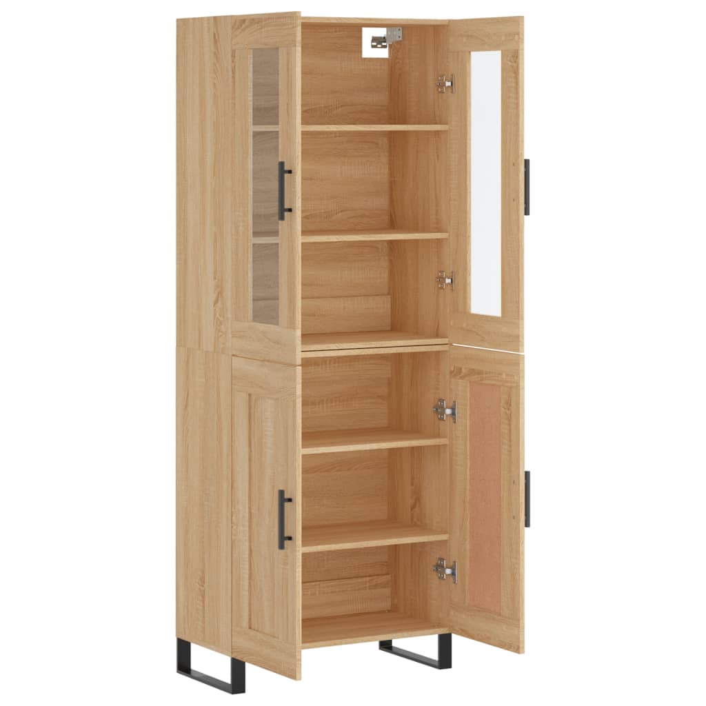 Highboard Sonoma-Eiche 69,5x34x180 cm Holzwerkstoff