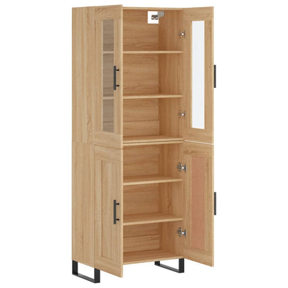 Highboard Sonoma-Eiche 69,5x34x180 cm Holzwerkstoff
