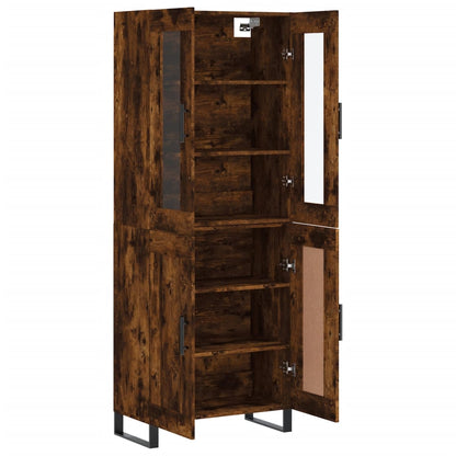 Highboard Räuchereiche 69,5x34x180 cm Holzwerkstoff
