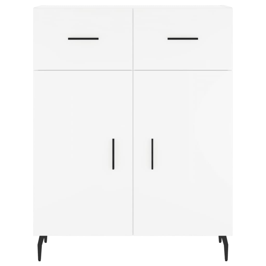 Highboard Weiß 69,5x34x180 cm Holzwerkstoff