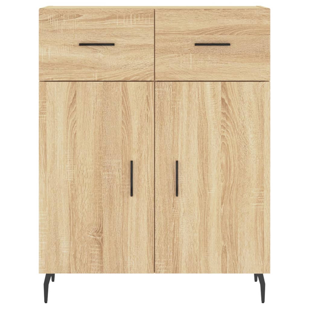 Highboard Sonoma-Eiche 69,5x34x180 cm Holzwerkstoff