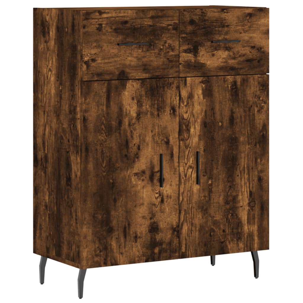 Highboard Räuchereiche 69,5x34x180 cm Holzwerkstoff