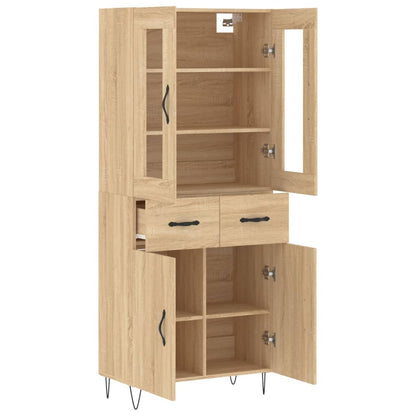 Highboard Sonoma-Eiche 69,5x34x180 cm Holzwerkstoff