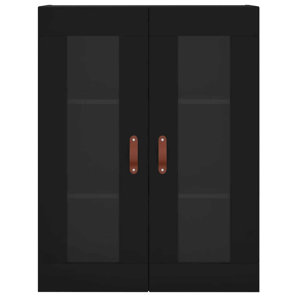 Highboard Schwarz 69,5x34x180 cm Holzwerkstoff