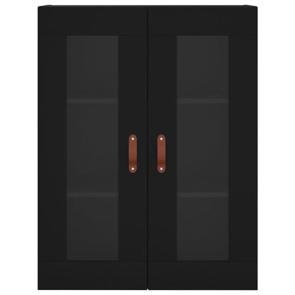 Highboard Schwarz 69,5x34x180 cm Holzwerkstoff