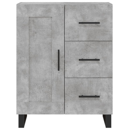 Highboard Betongrau 69,5x34x180 cm Holzwerkstoff