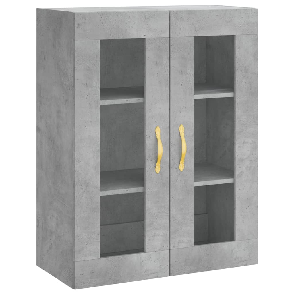 Highboard Beton Grå 69,5x34x180 cm Træmateriale