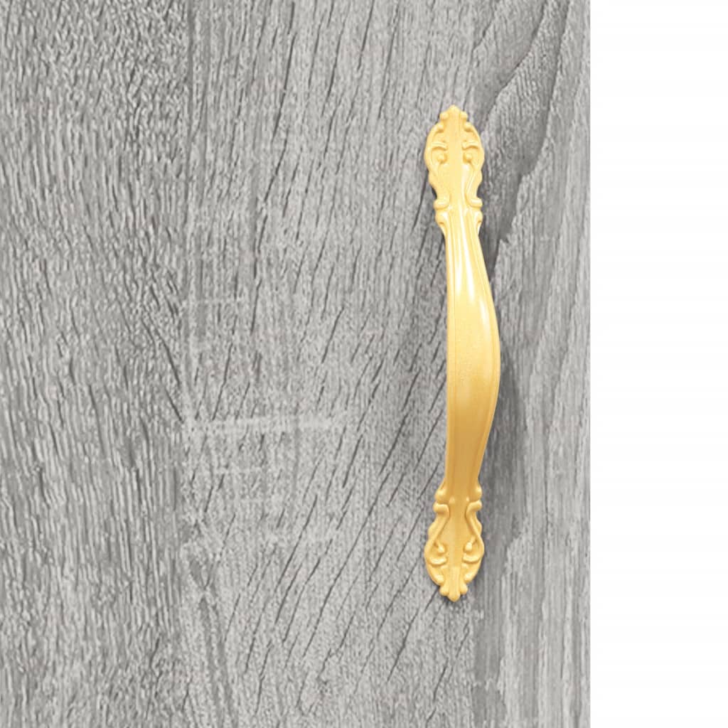 Highboard Grå Sonoma 69,5x34x180 cm Træmateriale