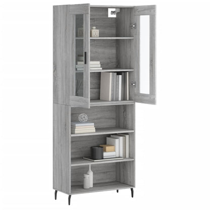 Highboard Grå Sonoma 69,5x34x180 cm Træmateriale