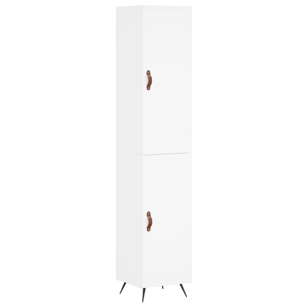 Highboard Hvid 34,5x34x180 cm Træmateriale
