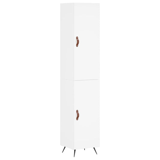 Highboard Hvid 34,5x34x180 cm Træmateriale