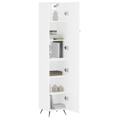 Highboard Hvid 34,5x34x180 cm Træmateriale