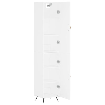 Highboard Hvid 34,5x34x180 cm Træmateriale