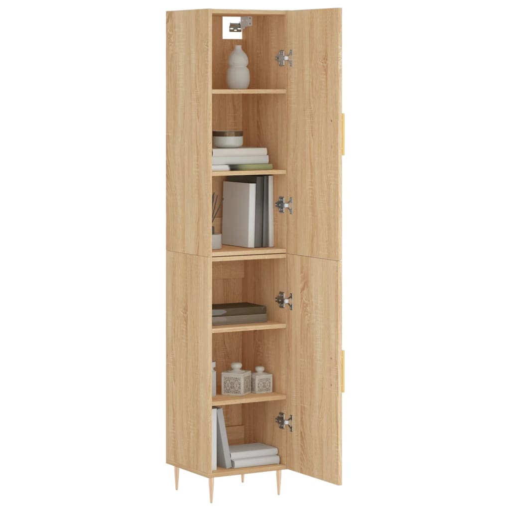 Highboard Sonoma-Eiche 34,5x34x180 cm Holzwerkstoff