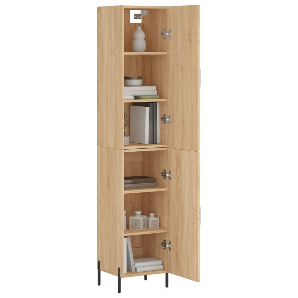 Highboard Sonoma-Eiche 34,5x34x180 cm Holzwerkstoff