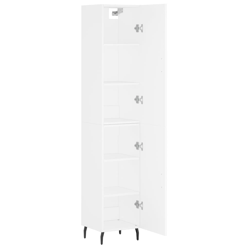 Highboard Weiß 34,5x34x180 cm Holzwerkstoff