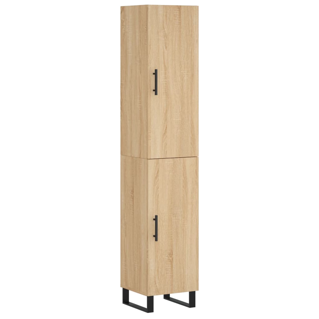 Highboard Sonoma-Eiche 34,5x34x180 cm Holzwerkstoff