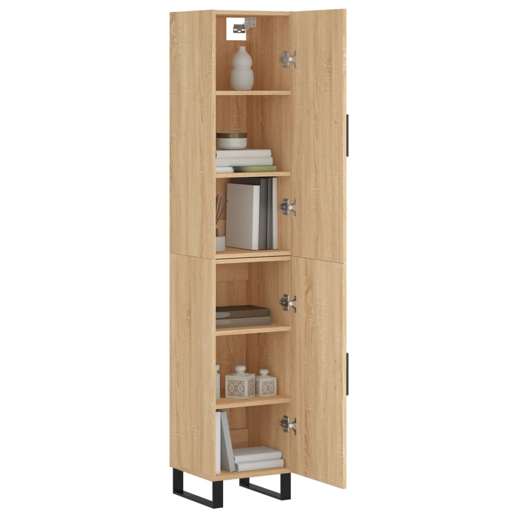 Highboard Sonoma-Eiche 34,5x34x180 cm Holzwerkstoff
