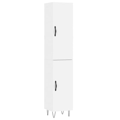 Highboard Weiß 34,5x34x180 cm Holzwerkstoff