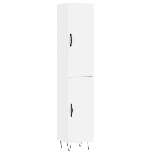 Highboard Weiß 34,5x34x180 cm Holzwerkstoff