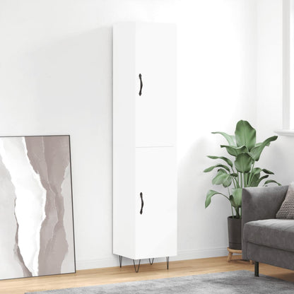 Highboard Weiß 34,5x34x180 cm Holzwerkstoff