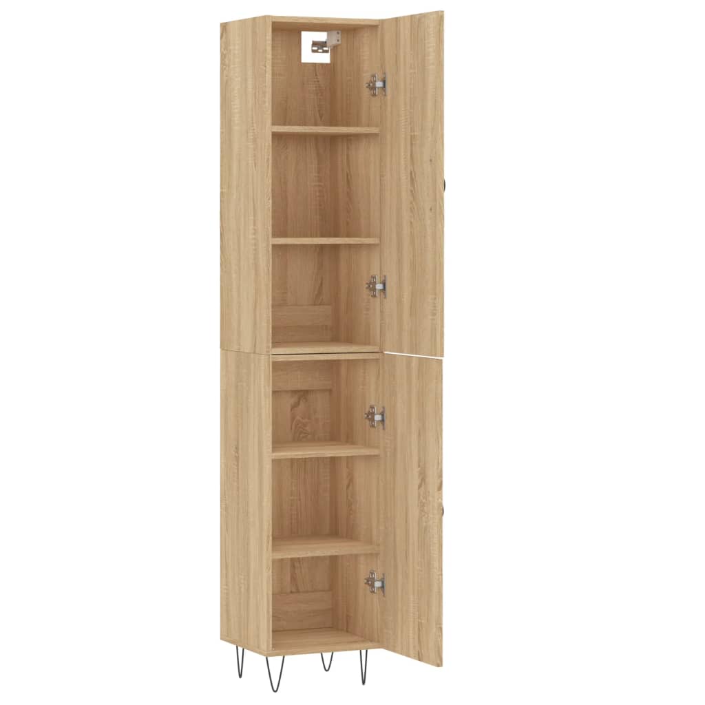 Highboard Sonoma-Eiche 34,5x34x180 cm Holzwerkstoff
