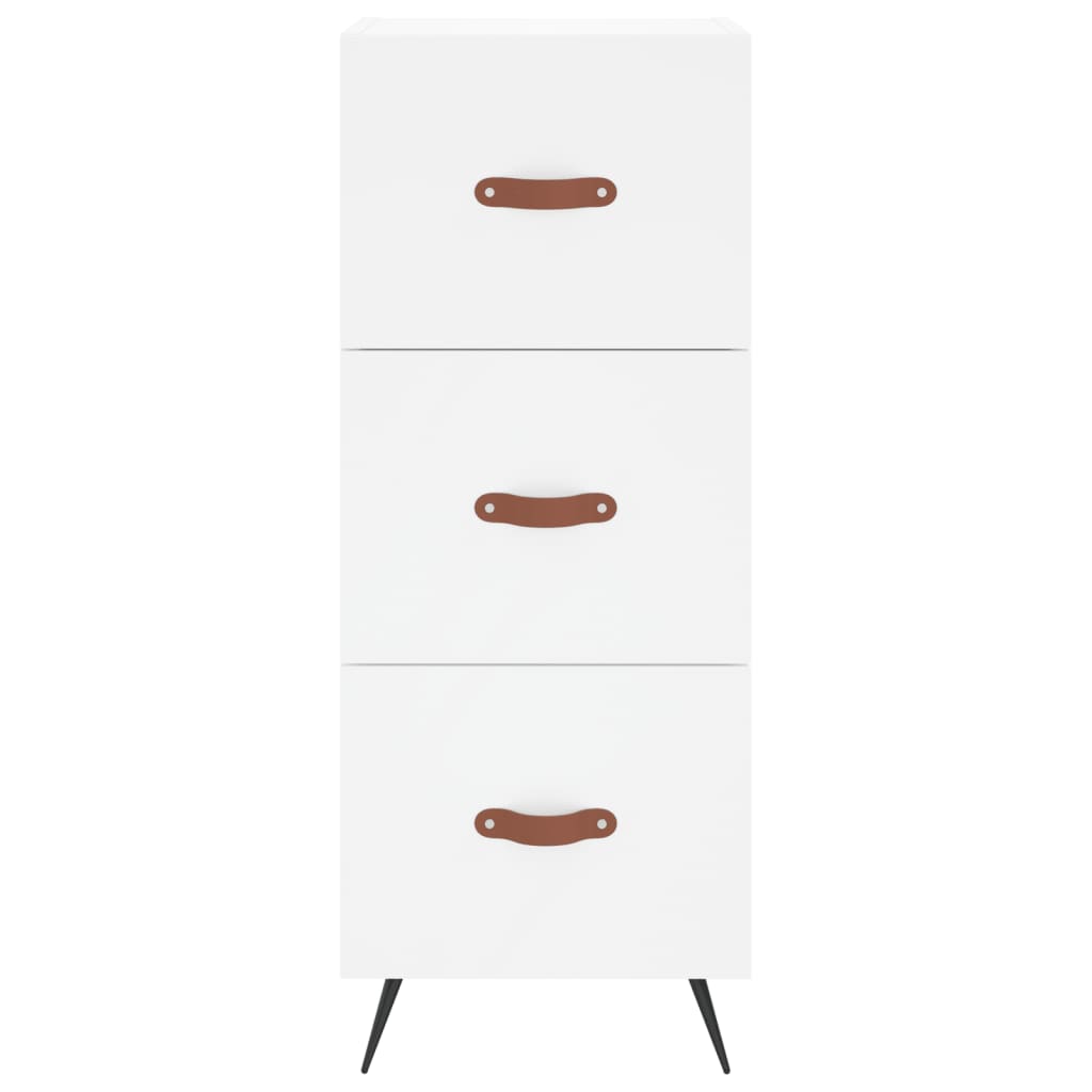 Highboard Hvid 34,5x34x180 cm Træmateriale