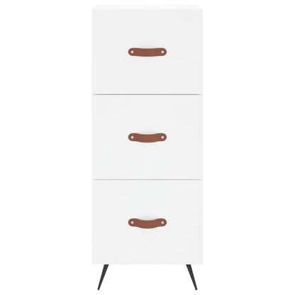 Highboard Hvid 34,5x34x180 cm Træmateriale