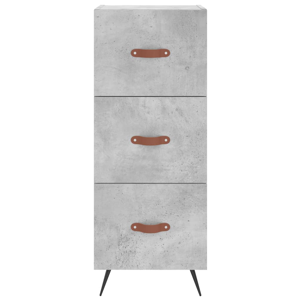 Highboard Beton Grå 34,5x34x180 cm Træmateriale