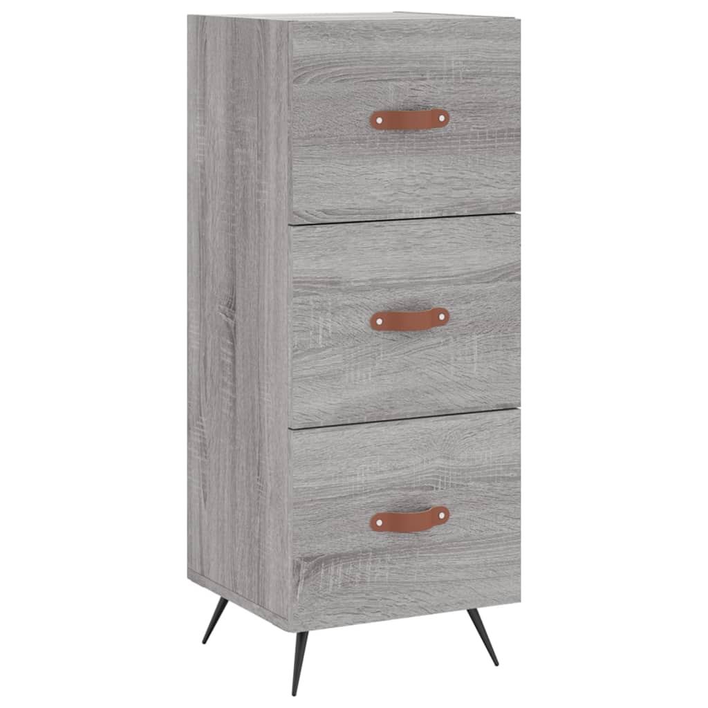 Highboard Grå Sonoma 34,5x34x180 cm Træmateriale